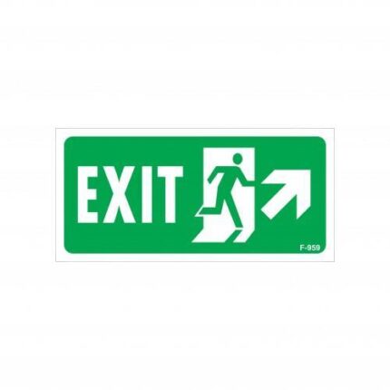 Exit Sağ Yukarı Uyarı Levhası 17,5x25 KOD:959
